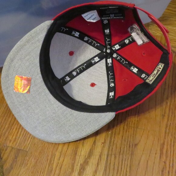 New NBA Miami Heat Youth Vintage New Era 9Fifty Snapback Cap Gray Red Classics - Picture 8 of 10